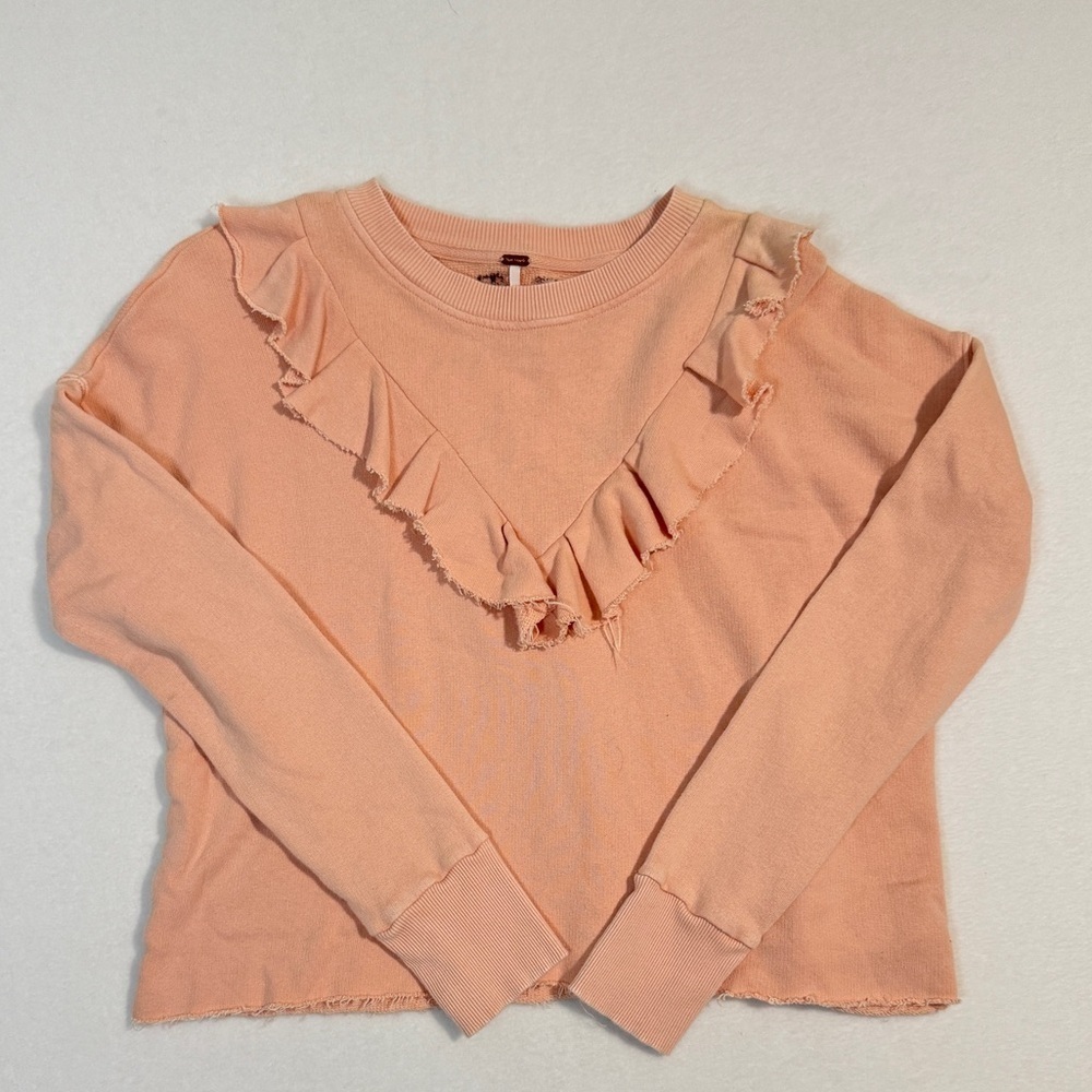 Free People | Ruffle Sweater | Pink